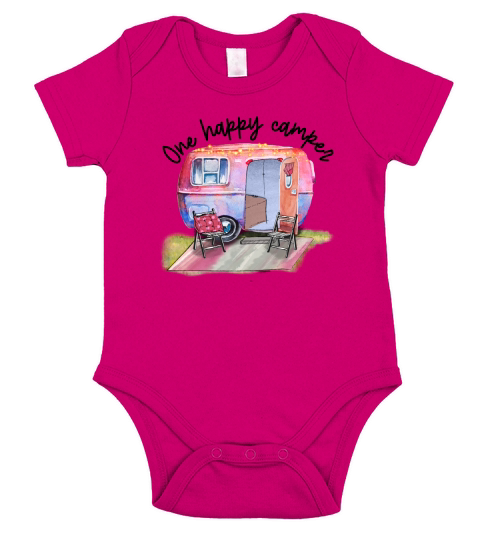 One happy camper sublimation Short Sleeve Baby One-Piece