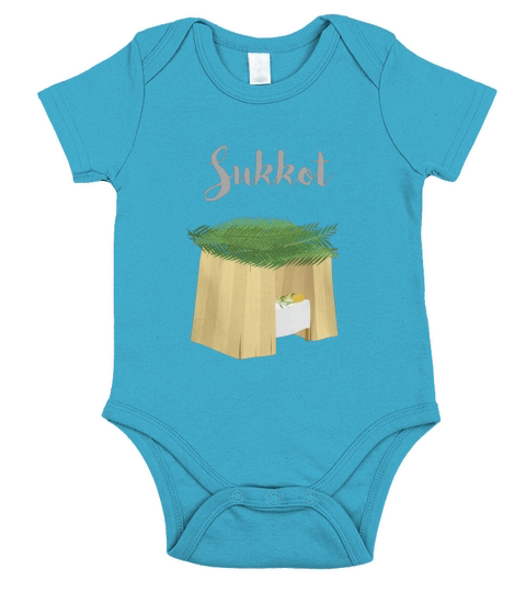 Warm Sukkot Booth of Togetherness and love Short Sleeve Baby One-Piece