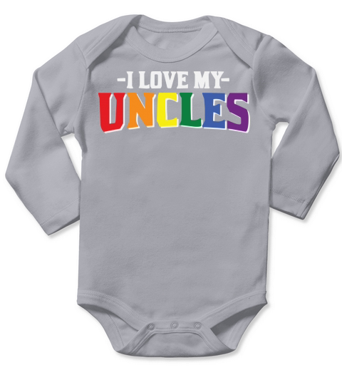 LBGT I Love My Uncles Gay LGBTQ Long Sleeve Baby One-Piece