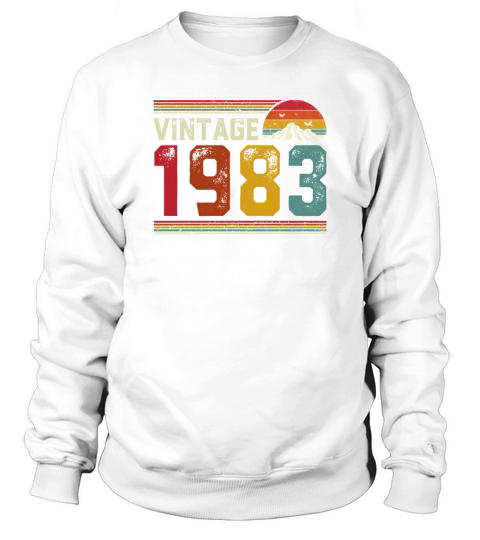 Vintage 1983 Retro Style 38th Birthday Gift Sweatshirt Unisex