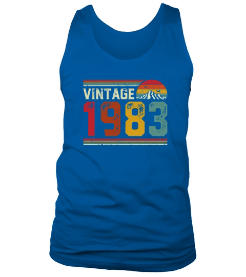 Vintage 1983 Retro Style 38th Birthday Gift Tank Top Unisex