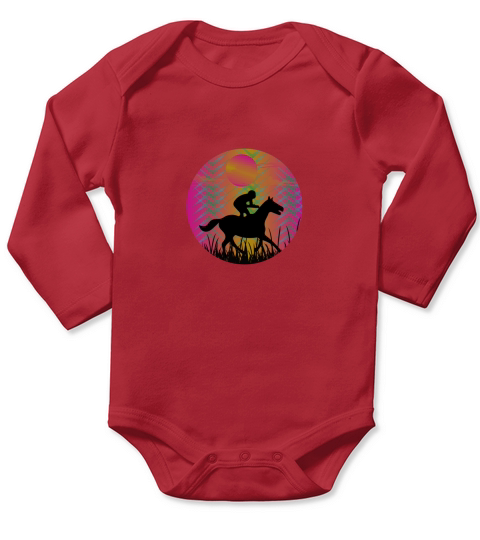 Horse retro(14) Long Sleeve Baby One-Piece