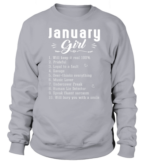 10 Things About January Girl - Unisex Long Sleeve Sweatshirt Unisex