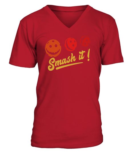 Funny Pickleball In Halloween Smash It V-Neck T-shirt