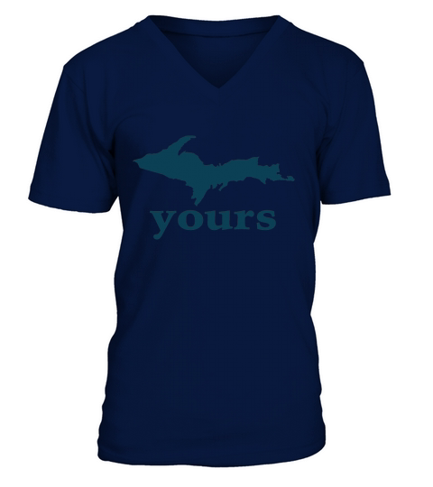 Up Yours Michigan Funny Upper Peninsula Apparel - Coffe Mugs V-Neck T-shirt
