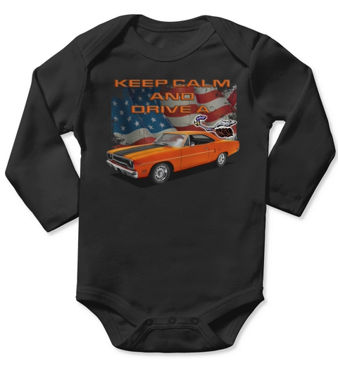 Keep Calm Drive a Road Runner Long Sleeve Baby One-Piece