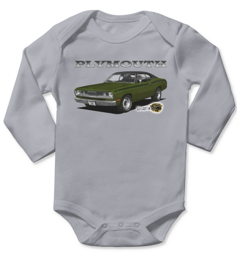 1972 Plymouth Duster Dark Green Long Sleeve Baby One-Piece