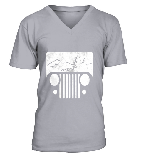 adventuring cj jeep white V-Neck T-shirt