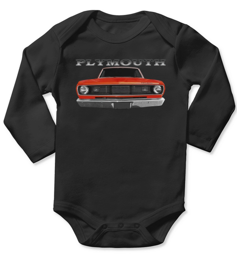 1971 Plymouth Duster Front Orange Long Sleeve Baby One-Piece