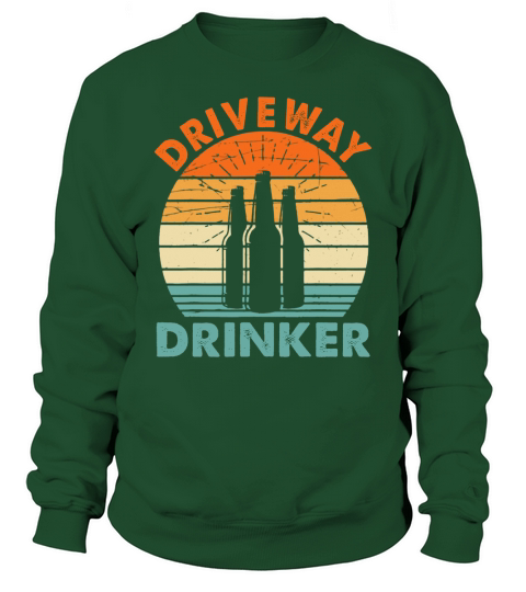 Mens Retro Vintage Driveway Drinker Beer Drinking Sweatshirt Unisex