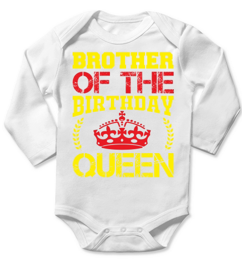 Brother of the birthday queen Long Sleeve Baby One-Piece