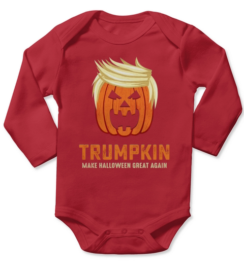 Halloween Trumpkin Funny Long Sleeve Baby One-Piece