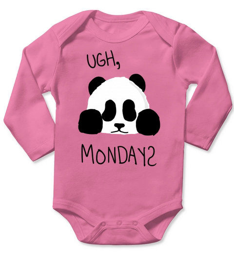 bear - Ugh, Mondays shirts Long Sleeve Baby One-Piece