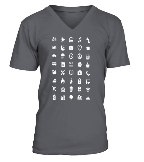 Traveler’s T-Shirt With 40 Icons Tshirt V-Neck T-shirt