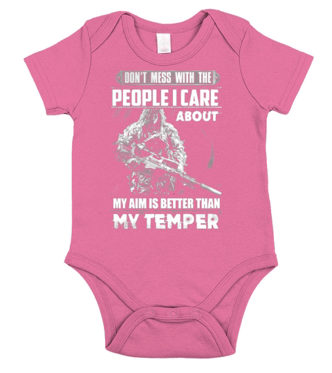 My Aim Is Better Than My Temper Short Sleeve Baby One-Piece