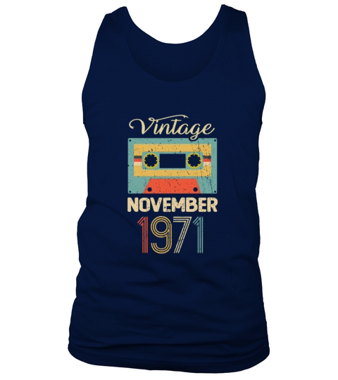 Vintage November 1971 50th Birthday 50 Year Gift Tank Top Unisex
