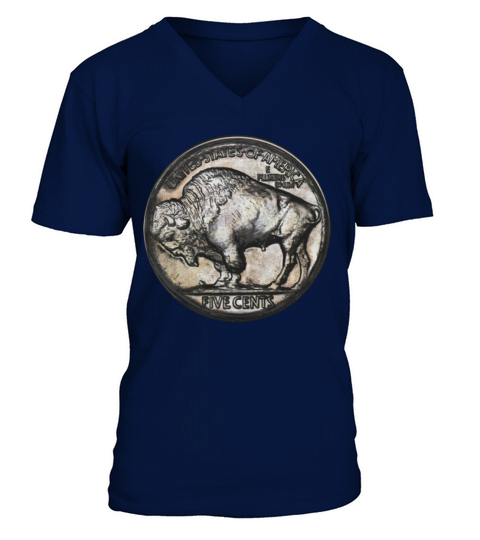 Buffalo Nickel United States Coin shirt V-Neck T-shirt