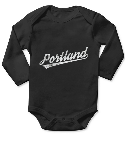 Retro Vintage Portland  Gift Long Sleeve Baby One-Piece