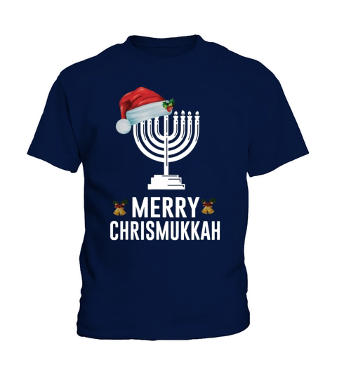 Happy Chrismukkah Funny Hanukkah And Merry Christmas Kids T-Shirt
