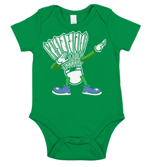 Badminton Dabbing Shuttlecock Short Sleeve Baby One-Piece