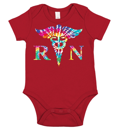 Lovely RN registered nurse tie Short Sleeve Baby One-Piece
