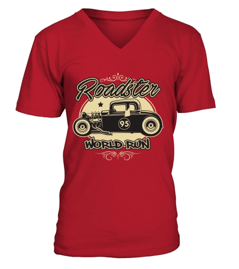 Roadster world run V-Neck T-shirt