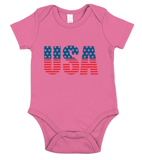 USA American flag(1) Short Sleeve Baby One-Piece