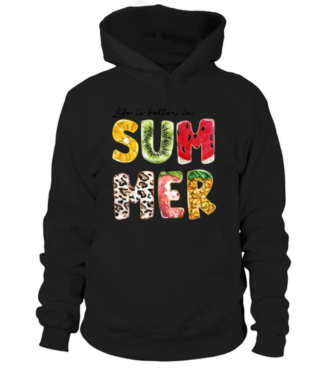 Life is better in summer sublimation Hoodie Unisex