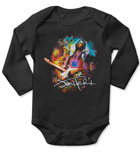 Jimi Hendrix Hendrix Angel Black Long Sleeve Baby One-Piece