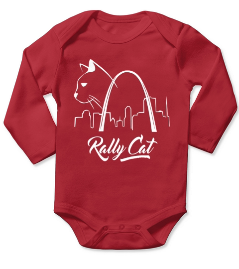 Vintage Graphic Rally Cat Sketch Art Long Sleeve Baby One-Piece