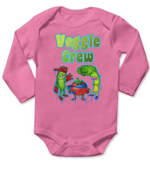 Funny Vegetable Shirt Veggie Crew T-Shirt Gift Long Sleeve Baby One-Piece