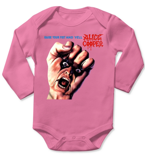 Raise Your Fist And Yell Alice Cooper Long Sleeve Baby One-Piece