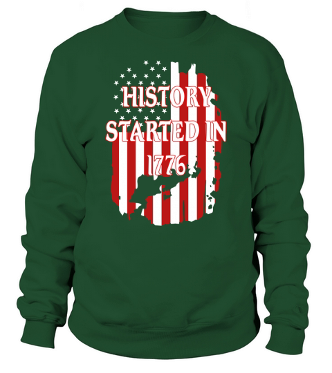 American flag history started in 1776 shirt Sweatshirt Unisex