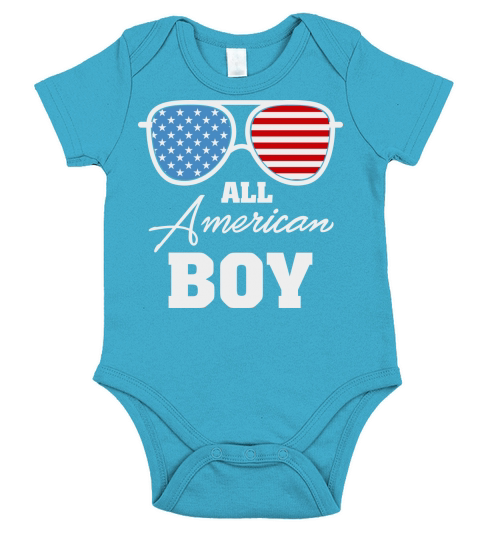 All American Boy Sunglasses USA Short Sleeve Baby One-Piece