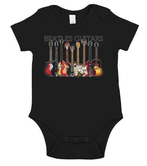 Beatles Guitars Short Sleeve Baby One-Piece