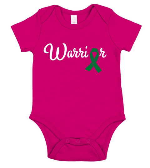 Warrior With Green Scoliosis Awareness Ribbon 2020 Short Sleeve Baby One-Piece