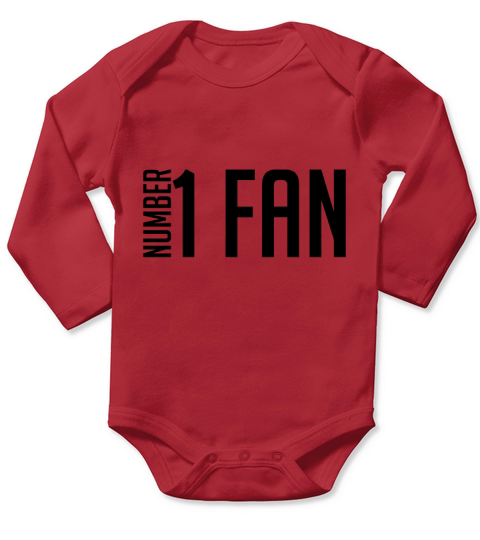 Vintage Graphic Number 1 Fan Long Sleeve Baby One-Piece