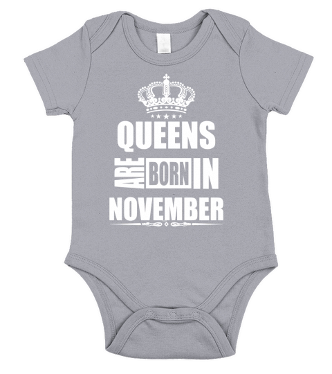 Queens are born in November Short Sleeve Baby One-Piece