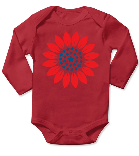 American flag(20) Long Sleeve Baby One-Piece