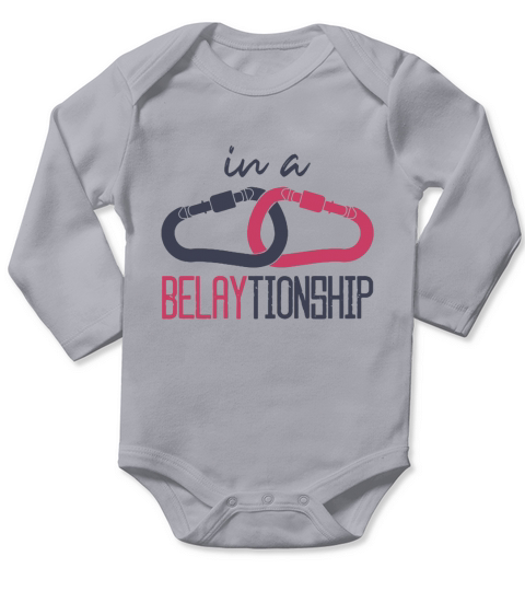 IN A BELAYTIONSHIP Long Sleeve Baby One-Piece