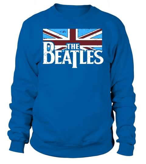The Beatles British Flag Red,white, and Blue T-shirt Sweatshirt Unisex