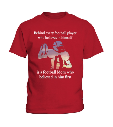 Behind every football player who believes in himself is a football mom who believed in him first - Ladies Flowy Tank Kids T-Shirt
