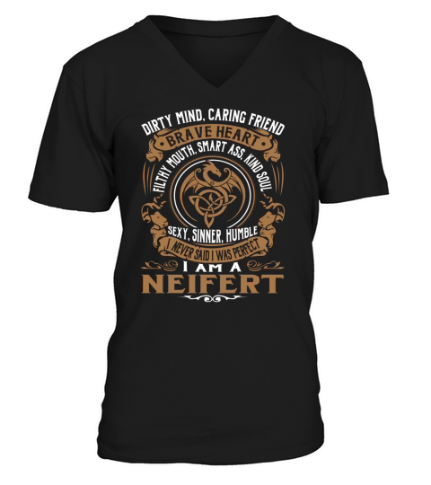 NEIFERT Brave Heart Dragon Name Shirts V-Neck T-shirt