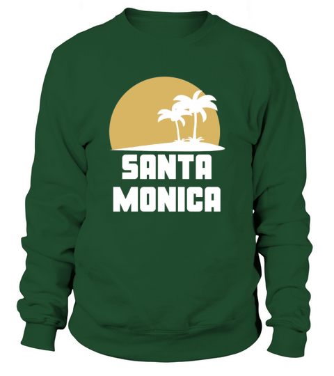 Santa Monica California Sunset Palm Trees Beach - Mens Muscle T-Shirt Sweatshirt Unisex