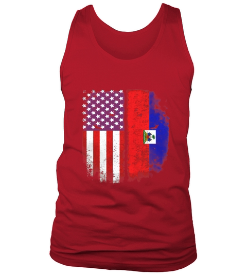 American Haitian Flag T-shirt Haiti Pride Heritage Tee Tank Top Unisex