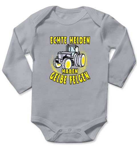 echte helden haben gelbe felgen 01 Long Sleeve Baby One-Piece