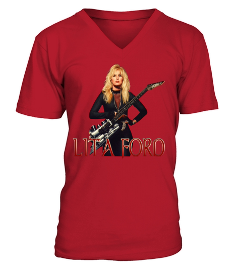 Lita Ford Tshirt V-Neck T-shirt