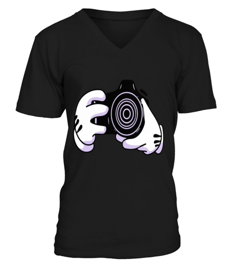 Mickeys Camera V-Neck T-shirt