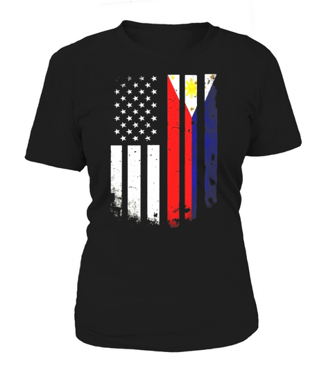 Philippines Flag T-Shirt Filipino America Flag Vintage Shirt Women's T-Shirt