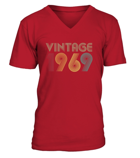 50th birthday  vintage 1969 classic V-Neck T-shirt